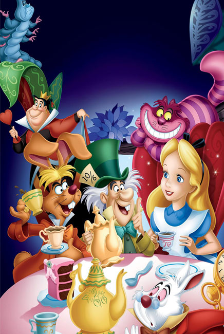 Vinilos puertas y armarios disney alicia